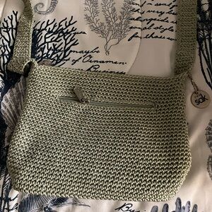 The Sak Green Crochet Crossbody Bag